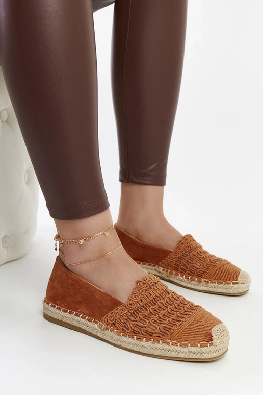 Gordanas brune gennembrudte espadriller