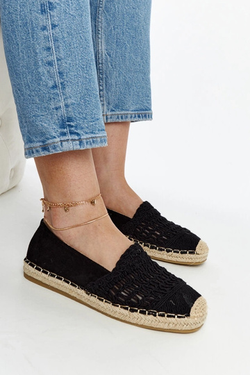 Sorte gennembrudte espadriller fra Gordana 2