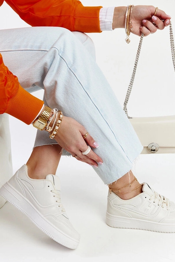 Beige Mentha platform sneakers