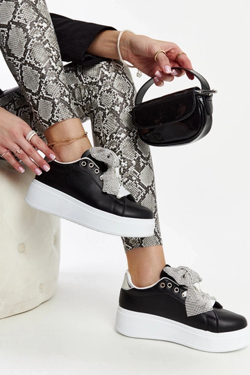Sorte sneakers på høj platform Rensje 2
