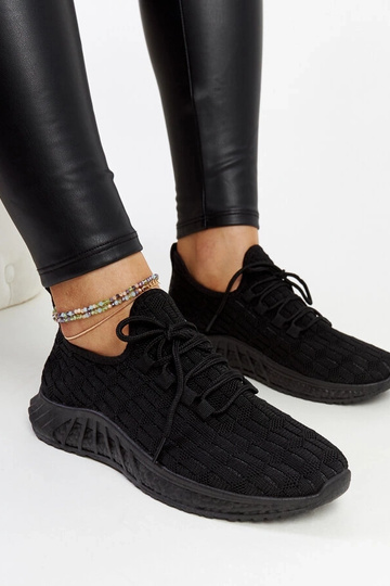 Zwarte stoffen sneakers Milena