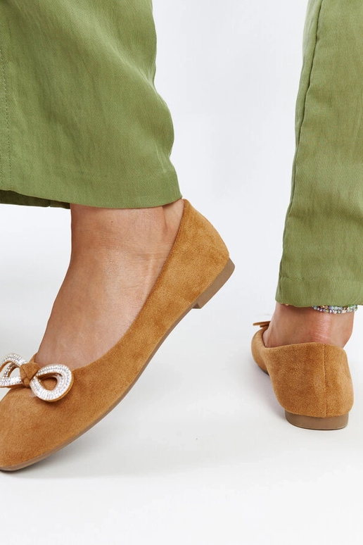 Brune balletlejligheder med sløjfe... Brune balletlejligheder med sløjfe...