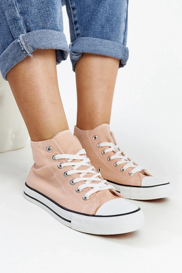 Lys pink Eliska high top sneakers