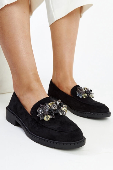 Sort ruskind loafers med...