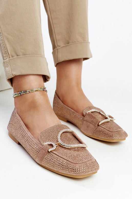 Brune skinnende Mebrat loafers