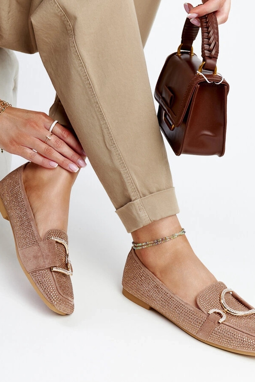 Brune skinnende Mebrat loafers