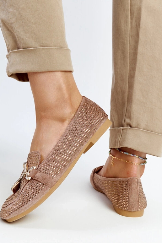 Brune skinnende Mebrat loafers