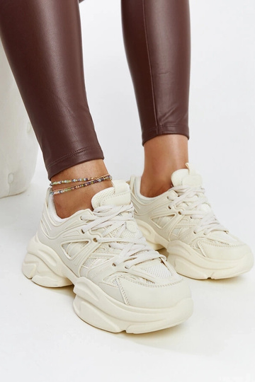 Lichtbeige sport sneakers Feaven 2