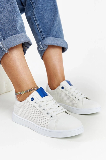 Hvide øko-læder sneakers... 2