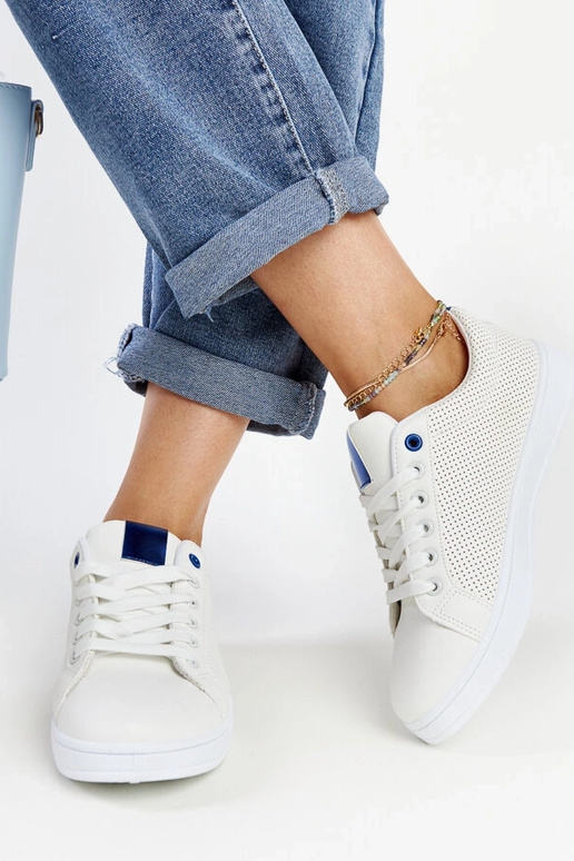 Hvide øko-læder sneakers Semret Hvide øko-læder sneakers Semret