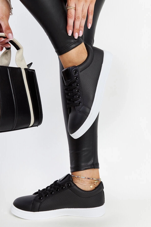 Sorte øko-læder sneakers Semret Sorte øko-læder sneakers Semret