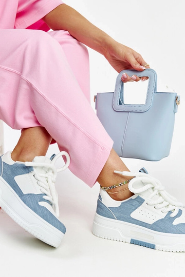 Wit-blauwe platform sneakers Szekeres 2