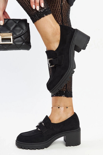 Zwarte veterschoenen met leren inlegzool Vinceza