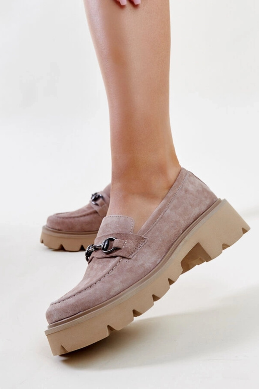 Beige leren mocassins Vinceza Beige leren mocassins Vinceza