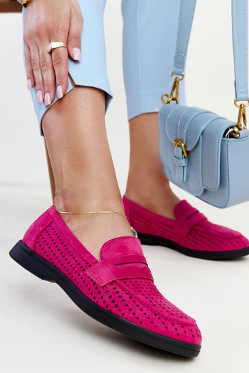Vinceza Mørk Pink Suede Moccasins 2