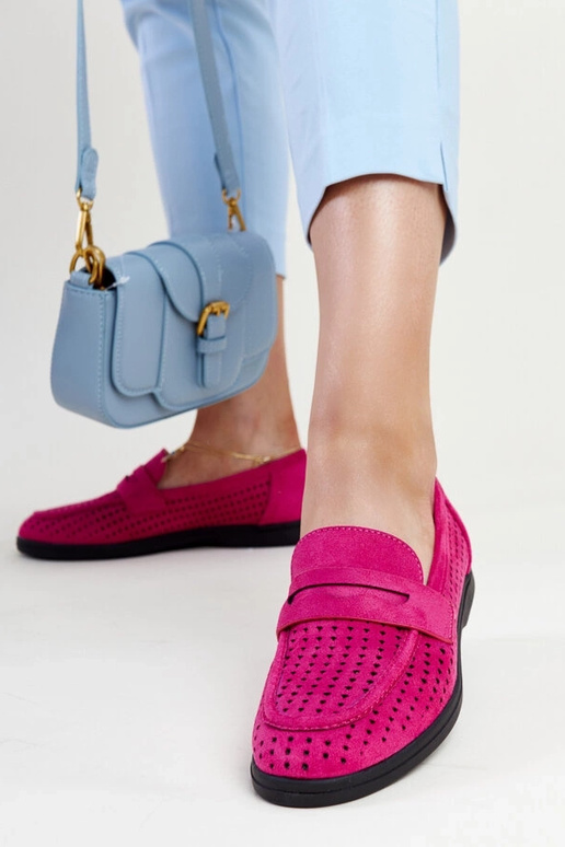 Vinceza Mørk Pink Suede Moccasins Vinceza Mørk Pink Suede Moccasins