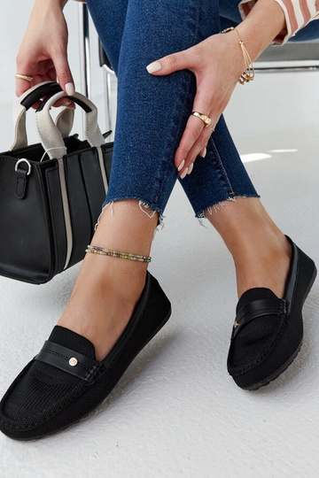Fombio loafers i sort stof 2