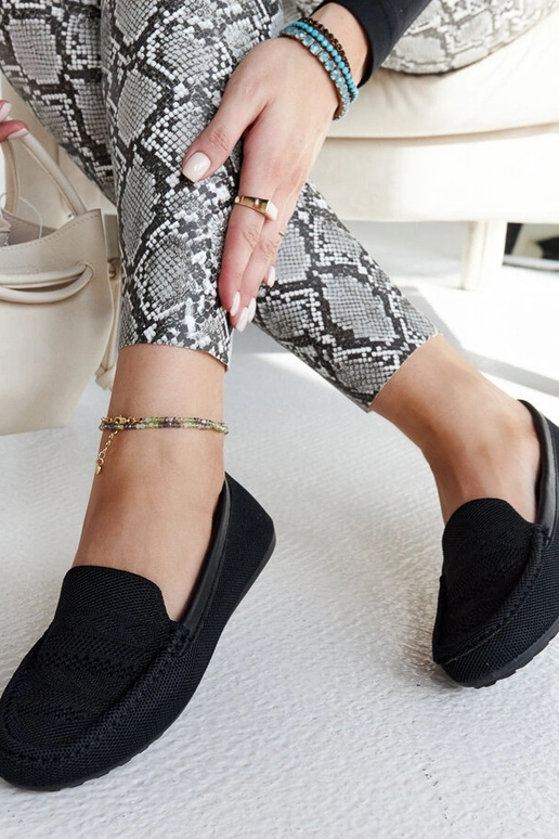 Sorte Fiammetta stof loafers Sorte Fiammetta stof loafers