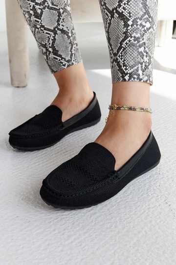 Sorte Fiammetta stof loafers 2