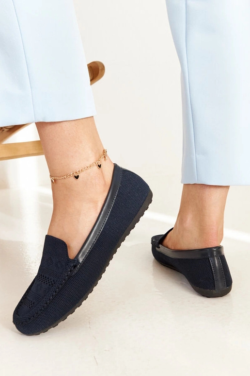 Marineblå stof loafers Fiammetta Marineblå stof loafers Fiammetta