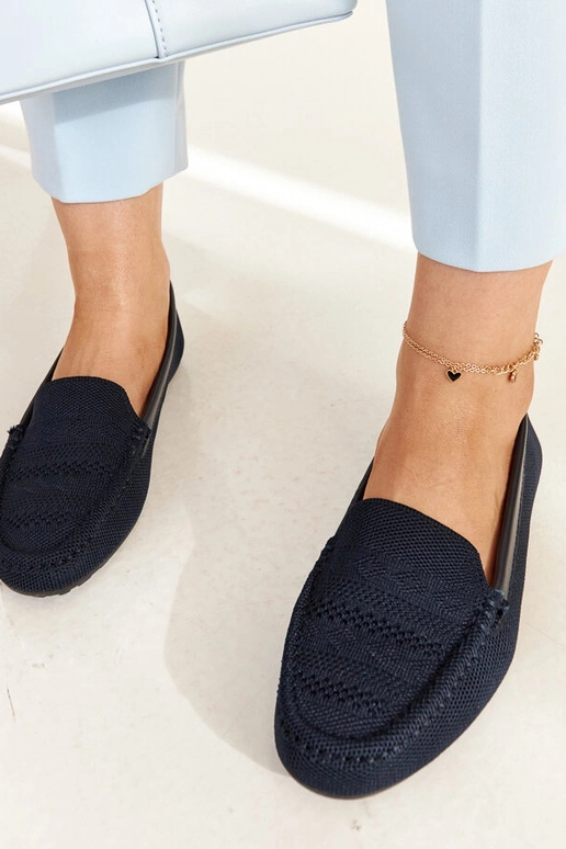 Marineblå stof loafers Fiammetta Marineblå stof loafers Fiammetta