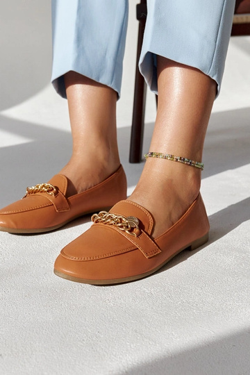 Scaletta Chain Loafers Varm brun
