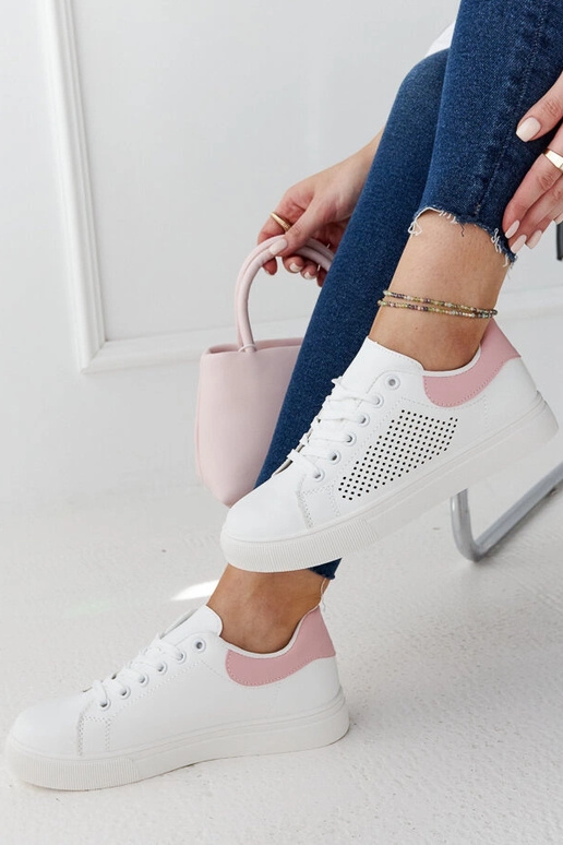 Hvide og lyserøde gennembrudte...