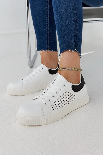 Hvide gennembrudte sneakers Semhar