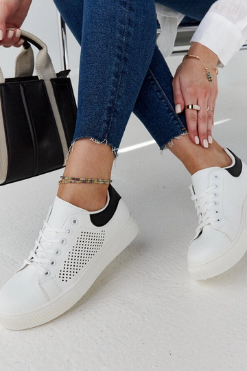 Hvide gennembrudte sneakers Semhar 2