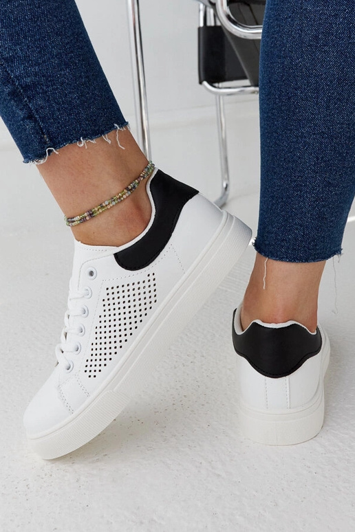 Hvide gennembrudte sneakers Semhar