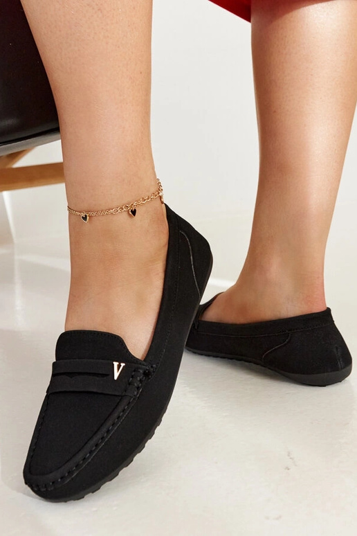 Sorte mokkasiner med mat finish fra... Sorte mokkasiner med mat finish fra...