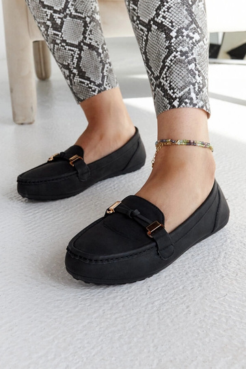 Sorte Scafati loafers i mat finish