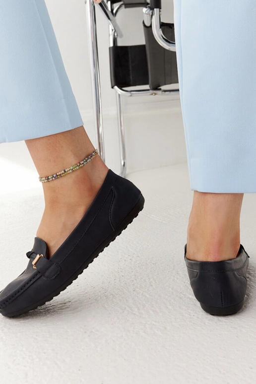 Marineblå Scafati loafers i mat finish Marineblå Scafati loafers i mat finish