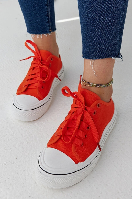 Orange Fiori Platform Sneakers Orange Fiori Platform Sneakers