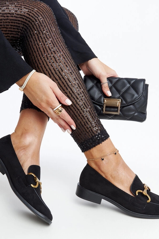 Sorte loafers med Gibarti spænde Sorte loafers med Gibarti spænde