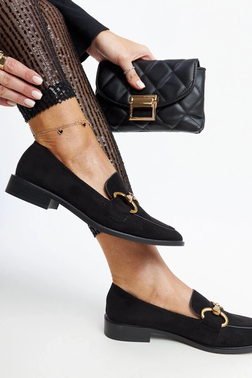 Sorte loafers med Gibarti spænde Sorte loafers med Gibarti spænde