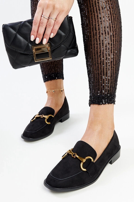 Sorte loafers med Gibarti spænde Sorte loafers med Gibarti spænde