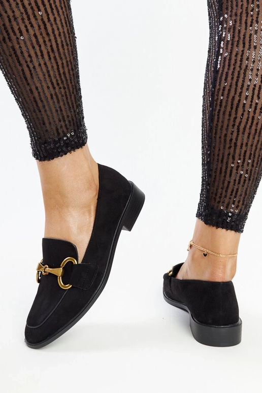 Sorte loafers med Gibarti spænde Sorte loafers med Gibarti spænde