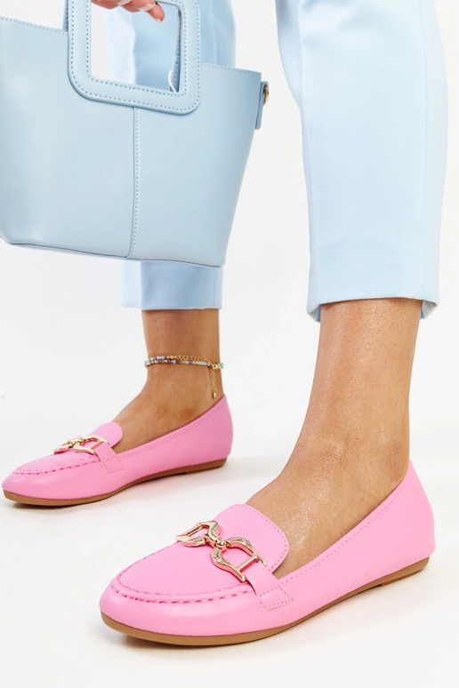 Mørke lyserøde mokkasiner med spænde... Mørke lyserøde mokkasiner med spænde...