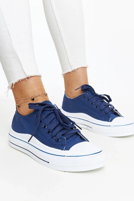 Donkerblauwe platform sneakers Anbarin
