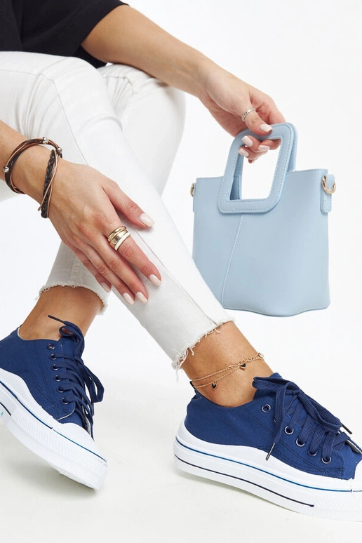 Donkerblauwe platform sneakers Anbarin