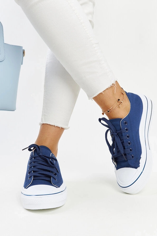 Donkerblauwe platform sneakers Anbarin