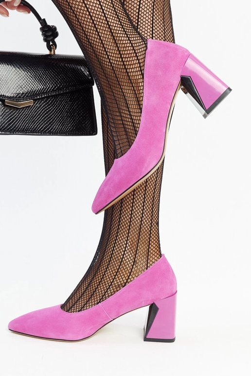 Vinceza Dark Pink Læder Pumps med hæl Vinceza Dark Pink Læder Pumps med hæl