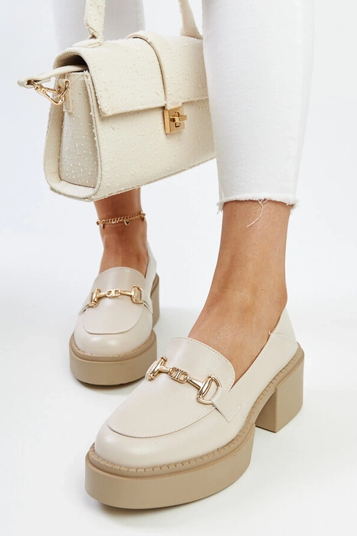 Beige øko-læder højhælede sko Vinceza Beige øko-læder højhælede sko Vinceza