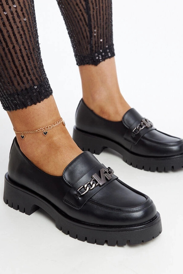 Zwarte mocassins met leren... 2