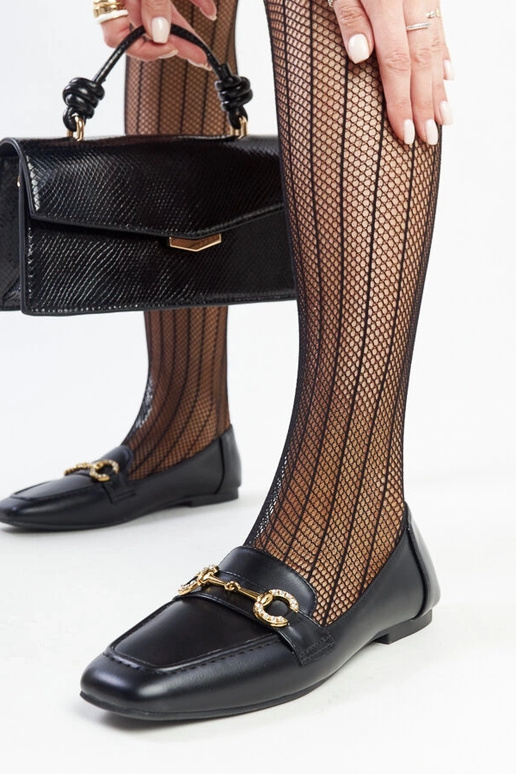 Sorte Areebah Spænde Mokkasiner Sorte Areebah Spænde Mokkasiner