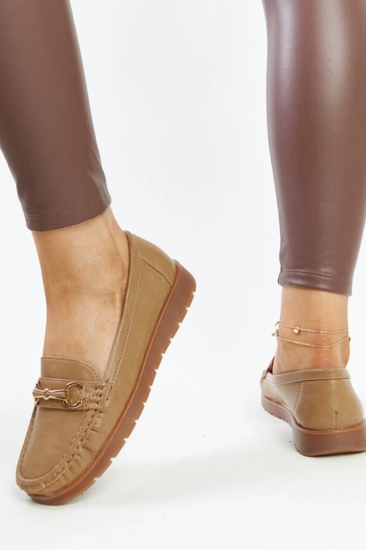 Anisah Dark Beige Spænde Mokkasiner Anisah Dark Beige Spænde Mokkasiner