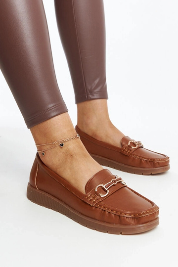 Anisah Brown Buckle Moccasins 2