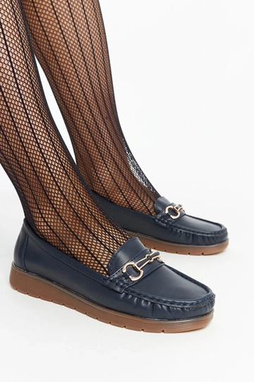 Marineblå Anisah spænde loafers