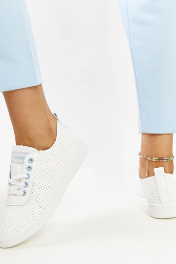 Hvide øko-læder sneakers Yusra 2